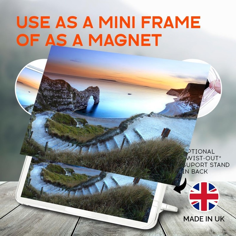 Classic Rectangle Magnet with Stand - Durdle Door Sunset Dorset