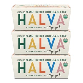 HEBEL & CO | 3 Pack Peanut Butter Chocolate Crisp Halva | Certified USDA Organic, Gluten Free, Kosher & Vegan, 8 oz Each
