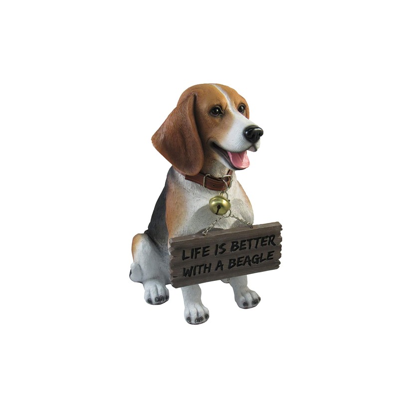 DWK Front Porch Dog Outdoor Welcome Sign Decorative Statue |