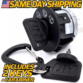 HD Switch Ignition Switch fits Snapper Pro Simplicity 7072684YP, 7072684 w/ 2 Keys