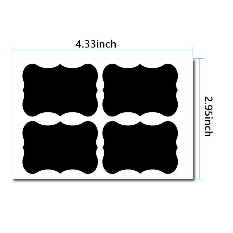 32 Waterproof Chalkboard Labels Reusable Blackboard Stickers Kit to Decorate