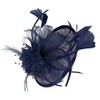 Caprilite Navy Blue Sinamay Disc Saucer Fascinator Hat for Women