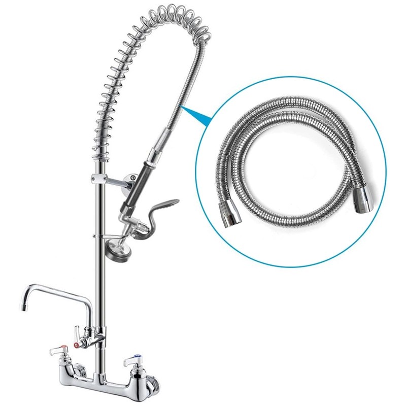 CWM Stainless Steel Hose for Commercial Kitchen Sink Faucets Flexible