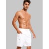 SILKWORLD Mens Swim Trunks with Compression Liner 7 Inch Quick