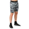 GSA Men's Camo Biker Tights with Side Pocket Yoga Shorts,