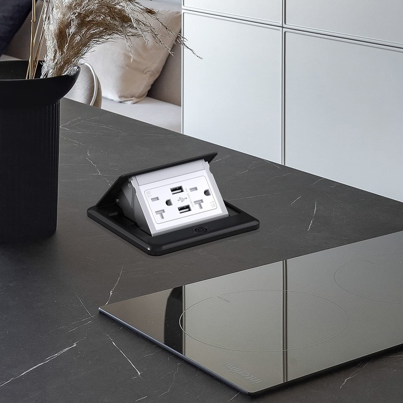 KYHSHJ 4.8A USB Chargers Pop Up Floor Waterproof Electrical Outlet