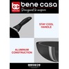 Bene Casa - Black Nonstick Aluminum Frying Pan with Glass