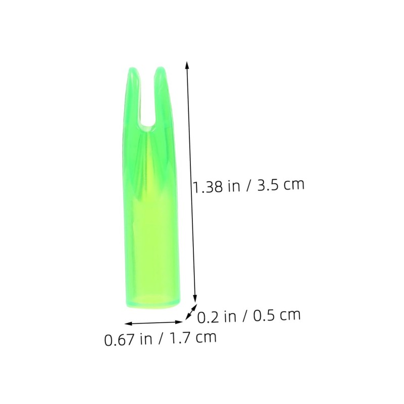 GRIRIW 16Pcs DIY Arrow Nocks Tails Transparent Blue Green White