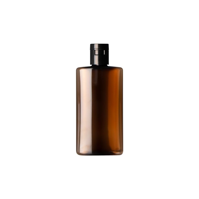 Natural Cosmetics Laboratory PET Bottle, Oval One-Touch Cap, Brown, 1.7