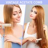 yueton 1 Pack Acetate Wide Tooth Comb Stylish White Comb