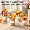 100 Pcs Charcuterie Cups with Sticks 14oz French Fries Holder