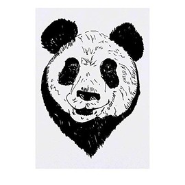 'Panda Face' Temporary Tattoo - Water Resistant, Skin-Safe, Non-Toxic Transfer (TO00025275)