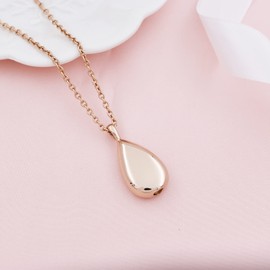Teardrop Ashes Necklace Keepsake Urn Pendant Simple Elegant Cremation Memorial Jewelry for Women, Metal, not known,