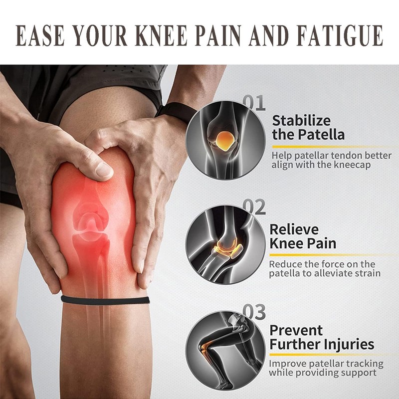 Patella Knee Strap Knee Brace Patella Band 4 Pack, Athletics