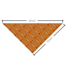 Thanksgiving Dog Bandanas Turkey Pattern Triangle Bibs Scarf Holiday Puppy Dog Kerchief Fancy Thanksgiving Gifts for Dogs for Medium and Small Dogs