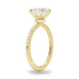 VISDIV 2CT Sterling Silver Engagement Rings AAAAA Cubic Zirconia CZ Wedding Promise Bands For Women Round Solitaire Simulated Diamond Silver/Gold Size 5-10 (Gold, 8)