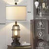 26" Modern Lamp for Living Room, Industrial 3-Way Dimmable Beside