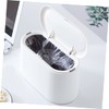 STOBOK 1pc Mini Desktop Trash Can Simple Press Cover Waste