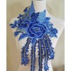 ZALALAA Peacock Flower Embroidered Lace Neckline Collar Warm Tones Floral