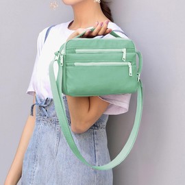 FAVORTALK Waterproof Crossbody Bag Multi Pocket Casual Cross Body Handbag Nylon Waterproof Messenger Bags for Travel Shopping Hiking Daily Use Large Portable Crossover Bags for Girls - B39217