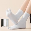 Qzkouma FEND-45 Women's 2 Toe Socks, 5-Pair Set, Cotton Blend,
