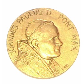 Pope John Paul II Vatican Souvenir Medal, Made in Milan, Italy - Stamped