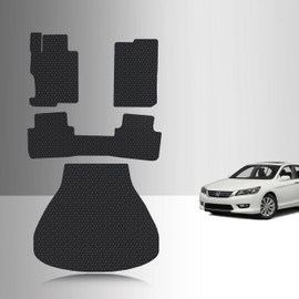 TOUGHPRO Full Set Floor + Cargo Mats Accessories Set for Honda Accord Sedan All Weather Heavy Duty (Made in USA) Black Rubber 2013 2014 2015 2016 2017