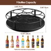 Nuovoware 9 Bottles Rotating Coffee Syrup Rack, Syrup Rack Organizer