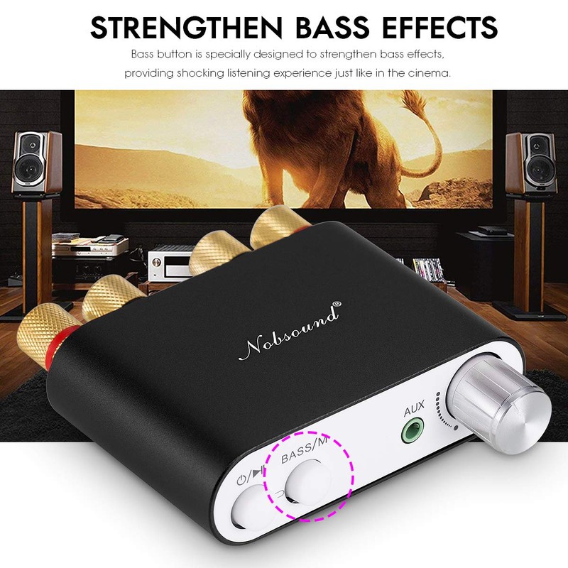 Nobsound NS-10G Bluetooth 5.0 2 Channel Power Amplifier HiFi Stereo