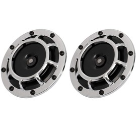 Motorcycle Horn, 12V 150dB Super Lound Compact Grill-Mount Electric Disc Car Motorcycle Air Horn for Car SUVs Boats White