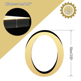 YIEMI 2PCS 3.93 inch 3D Gold Letters for Wall Decor Acrylic Premium Shiny Alphabet Signs for Birthday Party Wedding Home Room Decoration（O,2 pcs）