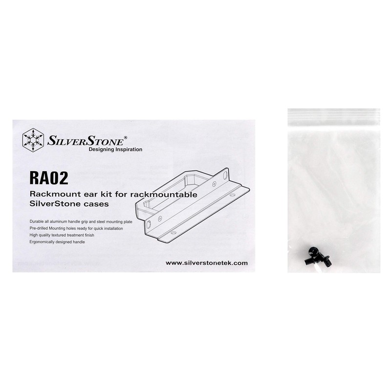 Silverstone RA02 Rackmount Ear Kit for Silverstone GD07/GD08/GD09/GD10/GD11 Cases, SST-RA02B