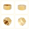 sourcing map 3Pcs Brass Hex Head Plug Compression Cap Fitting