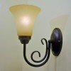 Quorum International Dark Brown Bronze Finish Swirl Glass Wall Sconce