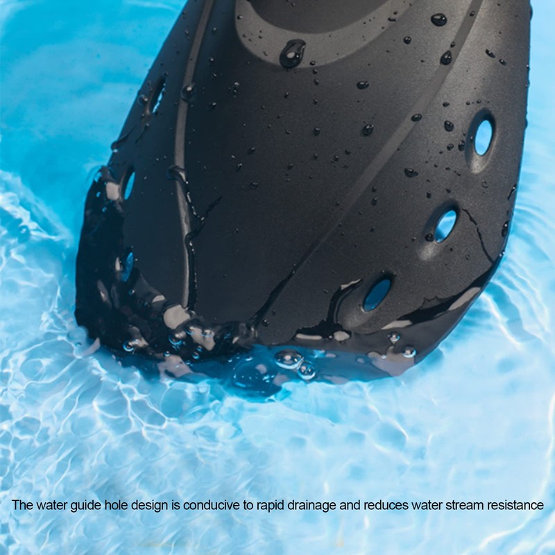 Gaeirt Adjustable Swimming Fins Training Fins Moderate Softness Black Short