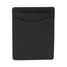 Coach Mens Money Clip Card Case in Sport Calf, Black