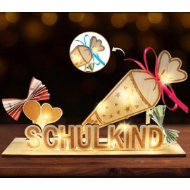 Luckeey First Day of School Gift, Wooden Money Gift, Meaningful First Day of School Gifts, Lucky Charm, First Day of School Gifts, Gift for First Day of School, Girls' First Day of School Table