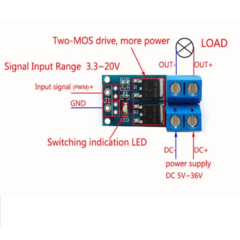 DollaTek 15A 400W MOS FET Trigger Switch Drive Module PWM