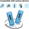 PKCELL 2Pcs Rechargeable Li-ion Batteries ICR 18500 1400mAh 3.7V Button