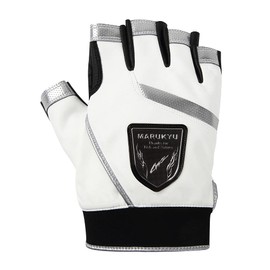 Marukyu TR-01 Fishing Gloves, 5 Pieces, LL White/Silver