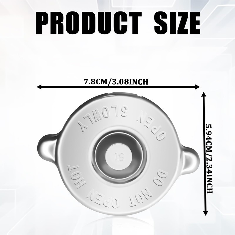 QQWD 1PC Radiator Cap, 16PSI Car Accessories Waterproof and Leak-proof