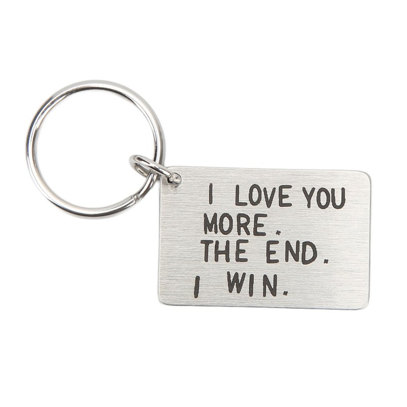 Birthday Keychain Stainless Steel I Love You More The End