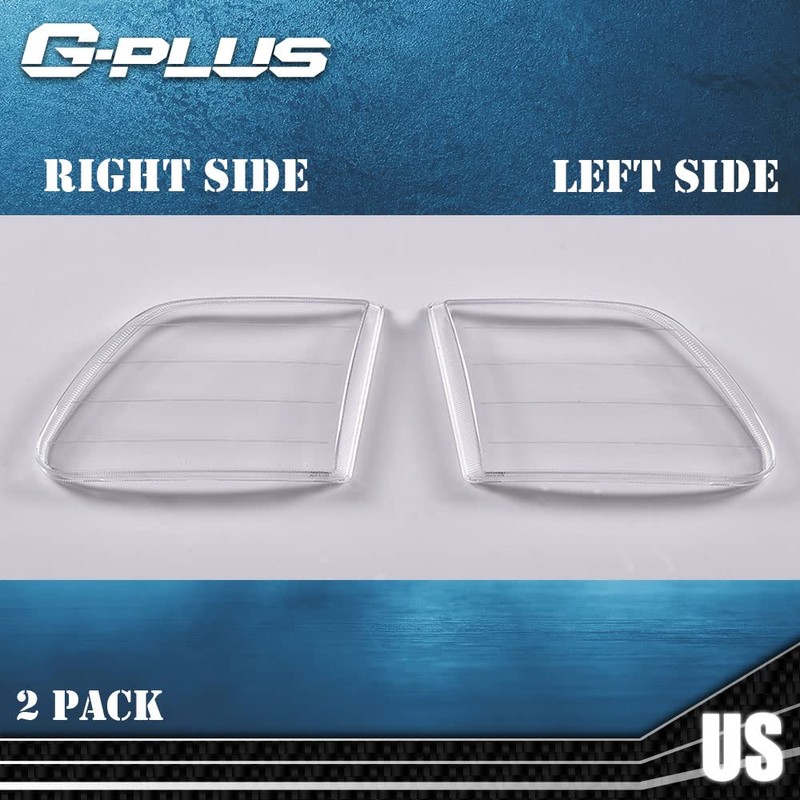 G-PLUS Front Headlight Lens Cover Compatible With 97-04 Ford F150