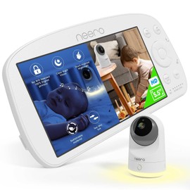 neero Video Baby Monitor No WiFi Needed - X-Large 5.5" HD Screen 1000ft Range Infant Baby Infant Monitor with Camera and Audio No WiFi, Also Suitable for Pets, Elderly & Travel