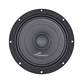 Audiopipe APSP-840 8 Inch 300 Watt MAX, 150 Watt RMS, 8 Ohm Dynamic Mid Range Car Audio Loudspeaker with 1.5 Inch Kapton Voice Coil, Black