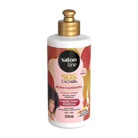 Salon Line S.O.S Cachos Ricino e Queratina Salon Line Curly Hair Leave-In Cream 300ml