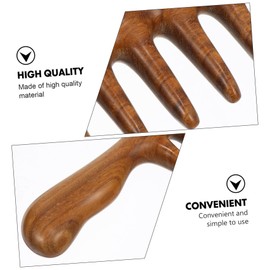 PACKOVE Portable Sandalwood Massage Comb for Women Hairdressing Tool with Wide Smooth Teeth Wear Resistant Natural Comb for Scalp Care and Styling