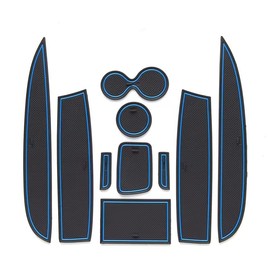 Cup Holder Mats and Inserts for the Clio 4 (2013-2019) - Custom Interior Fit Anti-Dust Mat, Car Non Slip Mat Accessories Bundle, Black