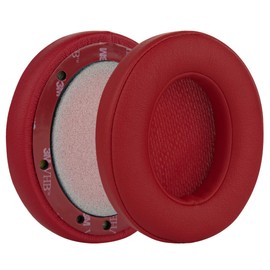 GEEKRIA QuickFit Protein Leather Ear Pads Replacement for Studio2.0 (2nd Gen Bluetooth) Headphones Earpads/Ear Cushion/Ear Cups, Headset Ear Cover Repair Parts (Red)