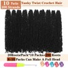 Yanky twist crochet hair 16 Inch 10Pack(20stands/Pack) Natural Black Pre-Twisted